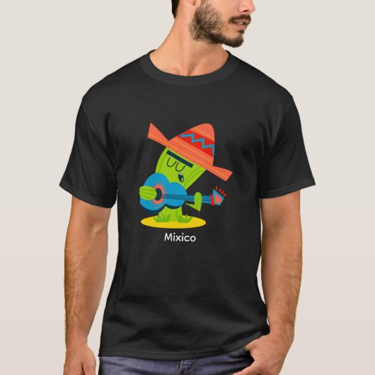 Singing Cactus with Guitar T-shirt (Voorkant)