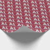 Singing Cariou Kerstfeestdag rood Cadeaupapier (Hoek)