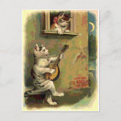 Singing Cat,  stijl Briefkaart (Voorkant)