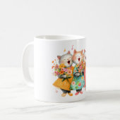 Singing Cats Holding Bouquets Koffiemok (Voorkant links)