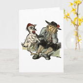 "Singing Chicken" Wenskaart Kaart (Gele Bloem)