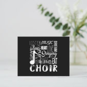 Singing Choir Chorus Choral Muzieknoten Clef Gift Briefkaart (Staand voorkant)