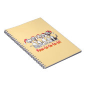 Singing Christmas Cats with Santa Hats Notitieboek (Rechterzijde)