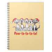 Singing Christmas Cats with Santa Hats Notitieboek (Voorkant)