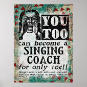 Singing Coach - Funny  Retro Poster (Voorkant)