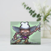 Singing Cowboy Briefkaart (Staand voorkant)