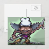 Singing Cowboy Briefkaart (Voorkant / Achterkant)