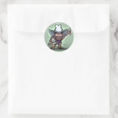 Singing Cowboy Ronde Sticker (Tas)