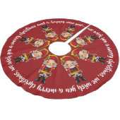 Singing Crimson Nutcrackers Kerstboom Rok (Gekanteld)