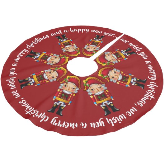 Singing Crimson Nutcrackers Kerstboom Rok (Gekanteld)