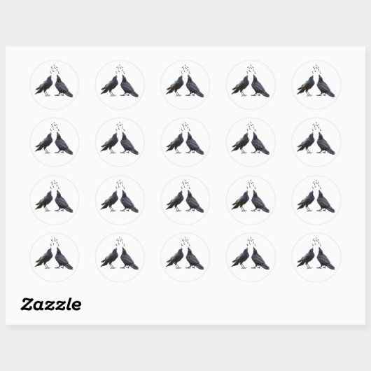 Singing Crows Stickers (Vel)