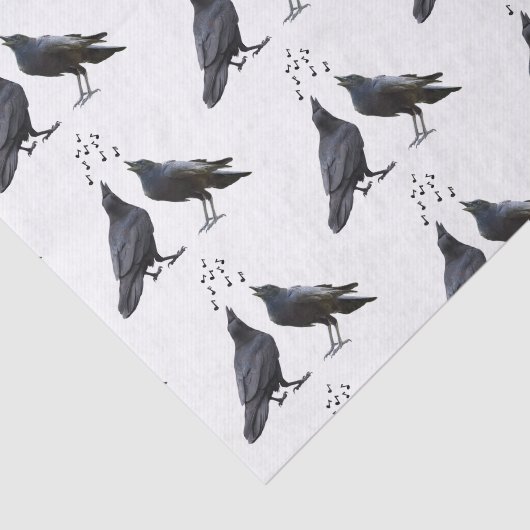 Singing Crows Tissue Paper Tissuepapier (Detail)