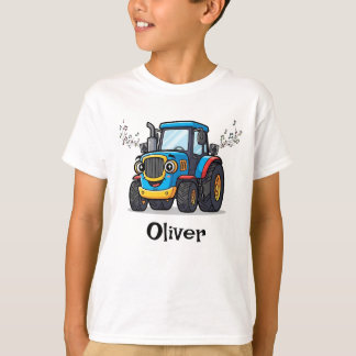 Singing Cute Musical Blue Tractor T-shirt