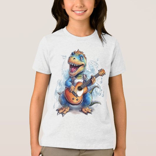 Singing Dinosaur Tri-Blend Shirt (Voorkant)
