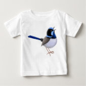 Singing Fairy Wren Bird Baby Jersey Shirt (Voorkant)
