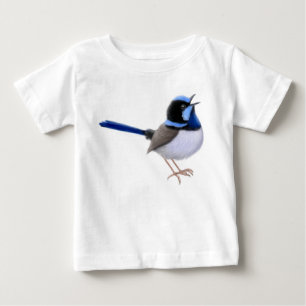 Singing Fairy Wren Bird Baby Jersey Shirt