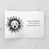 Singing Flower - Happy Birthday Song Kaart (Binnen)