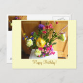 Singing Flowers Happy Birthday Briefkaart (Voorkant / Achterkant)