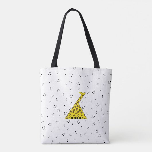 Singing Giraffe Bag Tote Bag (Achterkant)