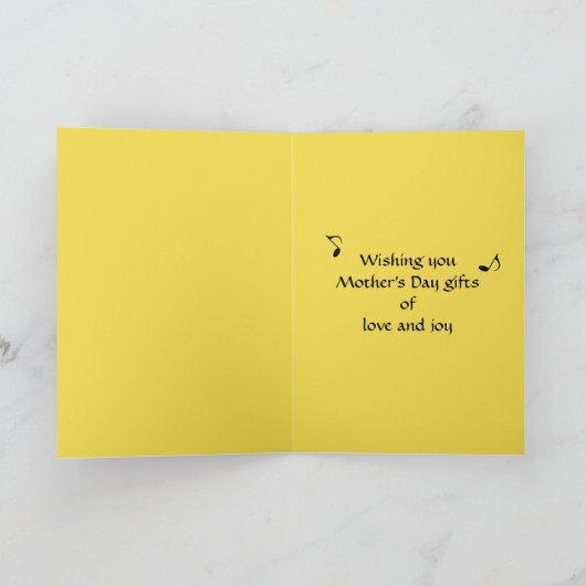 Singing Grey Catbird Moederdag Kaart (Binnen)