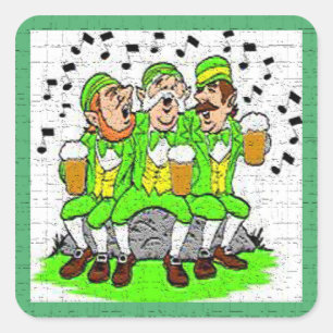 Singing Irish Vierkante Sticker