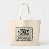 Singing License Grote Tote Bag (Voorkant)