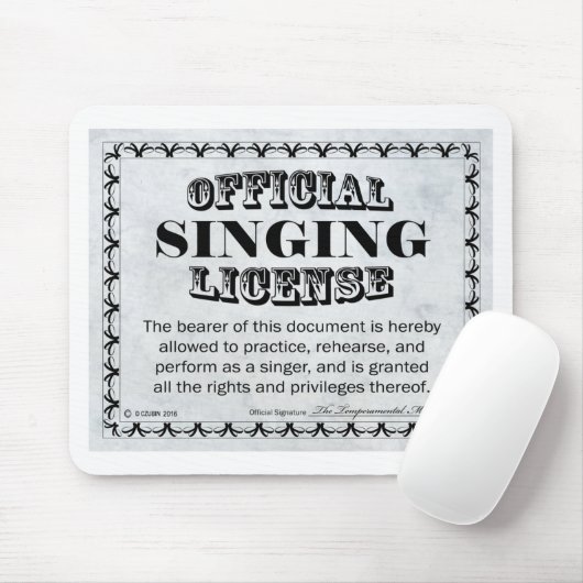 Singing License Muismat (Met muis)