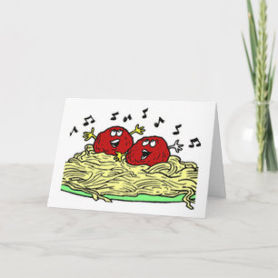 "SINGING MEATBALL" ALLEEN VOOR "JE" VERJAARDAG KAART