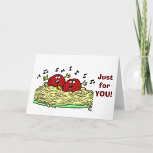 "SINGING MEATBALL" ALLEEN VOOR "JE" VERJAARDAG KAART