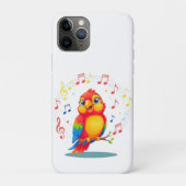 **Singing Parrot – Cute Parrot Singing Illustratio Case-Mate iPhone Case (Achterkant)