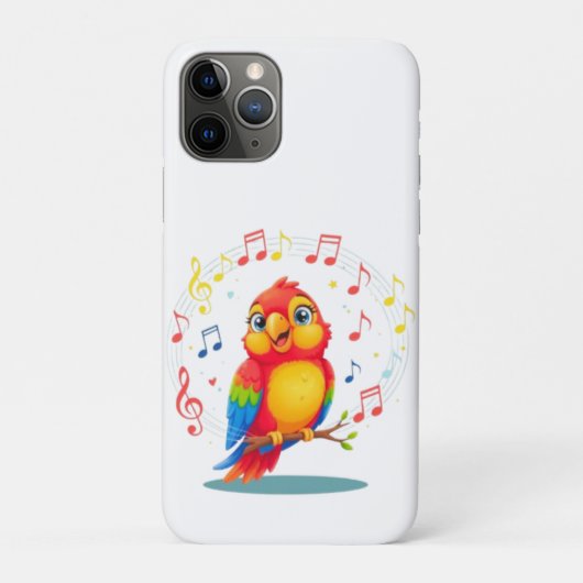 **Singing Parrot – Cute Parrot Singing Illustratio Case-Mate iPhone Case (Achterkant)