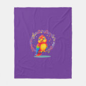 **Singing Parrot – Cute Parrot Singing Illustratio Fleece Deken (Voorkant)