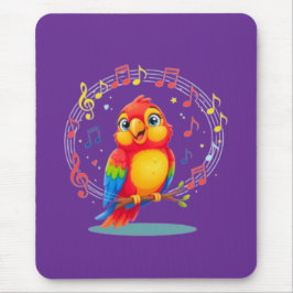 **Singing Parrot – Cute Parrot Singing Illustratio Muismat