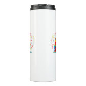 **Singing Parrot – Cute Parrot Singing Illustratio Thermosbeker (Achterkant)