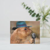 Singing Prairie Dog Briefkaart (Staand voorkant)