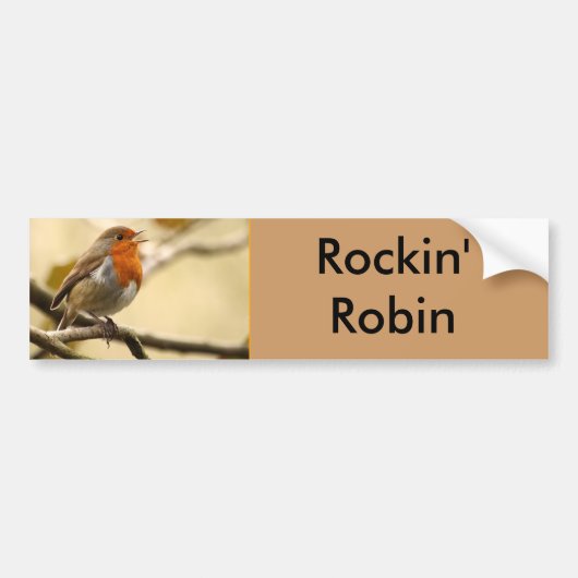 Singing Robin Bumpersticker (Voorkant)
