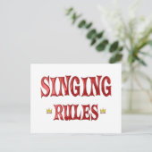 Singing Rules Briefkaart (Staand voorkant)