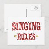 Singing Rules Briefkaart (Voorkant / Achterkant)