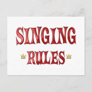 Singing Rules Briefkaart