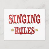 Singing Rules Briefkaart (Voorkant)