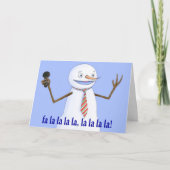 Singing Snowman Card Feestdagen Kaart (Voorkant)