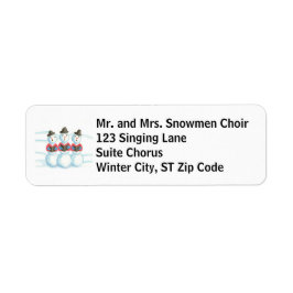 Singing Snowmen Custom Adresetiketten Etiket