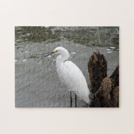 Singing Snowy Egret Legpuzzel