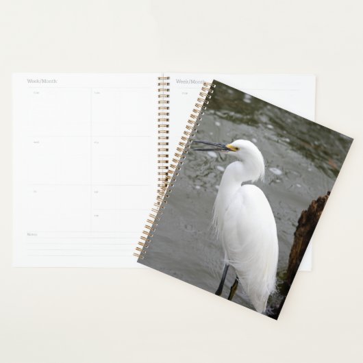 Singing Snowy Egret Planner (Display)