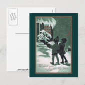 Singing Songsters verspreiden nieuwjaarsjuichen Feestdagenkaart (Voorkant / Achterkant)