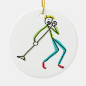 Singing Stickman Keramisch Ornament (Voorkant)