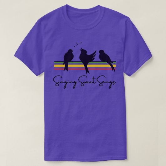 Singing Sweet Songs Three Little birds T-shirt (Design voorkant)
