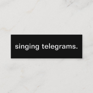 Singing Telegrams Visitekaartje