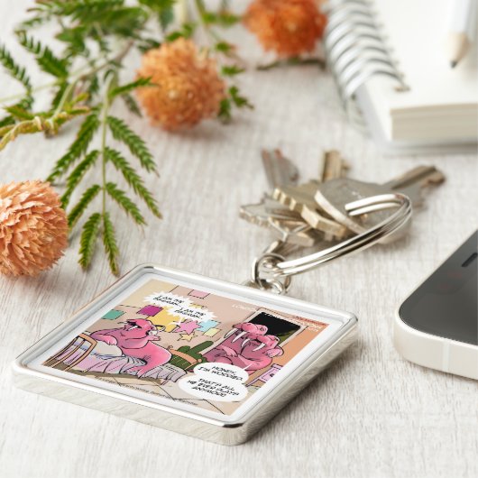 Singing Walrus Worried Parents Funny Sleutelhanger (Zijkant)