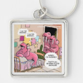Singing Walrus Worried Parents Funny Sleutelhanger (Voorkant)